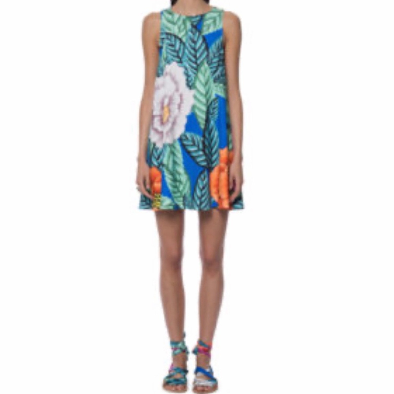 Mara Hoffman Tropical “Flora” Print Trapeze / Swing Mini Dress Xs